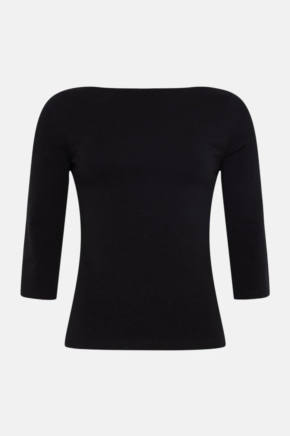Karen Millen Cotton Slash Neck 3/4 Sleeve Top 4 Karen Millen Cotton Slash Neck 3/4 Sleeve Top - Image 2
