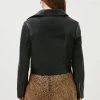 Karen Millen Leather Cavallino Mini Skirt