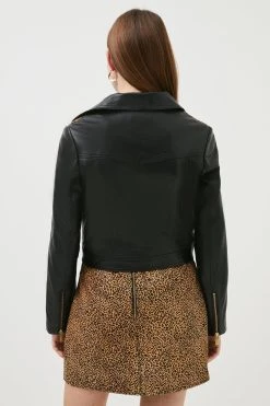 Karen Millen Leather Cavallino Mini Skirt