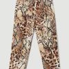 Karen Millen Animal Print Premium Linen Viscose Woven Trouser -Karen Millen shop animal print premium linen viscose woven trouser