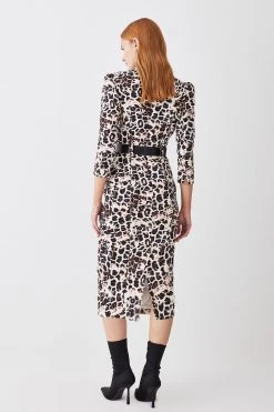 Karen Millen Animal Printed Forever Midi Pencil Dress -Karen Millen shop animal printed forever midi pencil dress 4