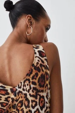 Karen Millen Animal Printed Georgette Woven Cami Top -Karen Millen shop animal printed georgette woven cami top 2