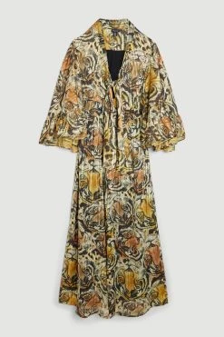 Karen Millen Tall Tiger Printed Drama Kimono Woven Jumpsuit -Karen Millen shop animal tall tiger printed drama kimono woven jumpsuit 3