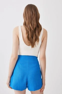 Karen Millen Boucle Fitted Short