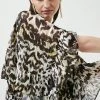 Karen Millen Beach Leopard Drama Sleeve Embellished Dress -Karen Millen shop beach leopard drama sleeve embellished dress