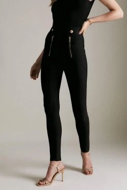 Karen Millen Bandage High Waisted Trouser In Recycled Yarn