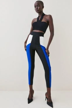 Karen Millen Bandage Knit Trousers -Karen Millen shop black bandage knit trousers 3