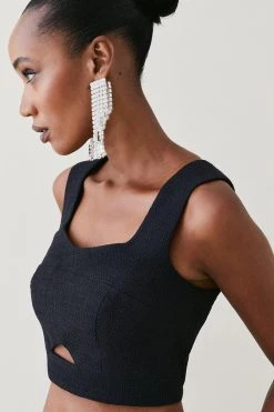 Karen Millen Boucle Bralet Top