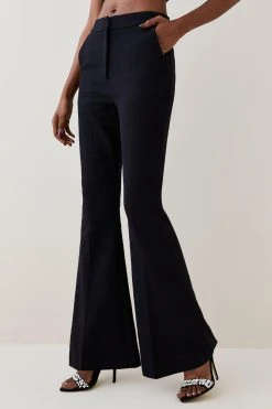 Karen Millen Boucle Kickflare Trouser 10 Karen Millen Boucle Kickflare Trouser -Karen Millen shop black boucle kickflare trouser 1 3
