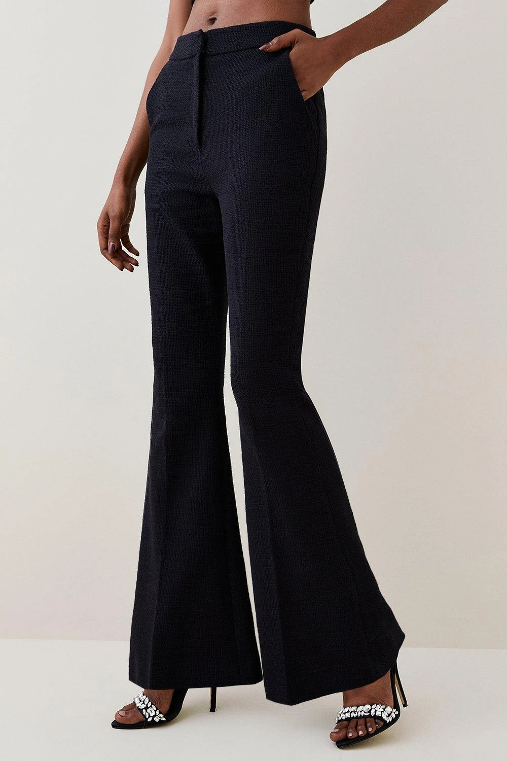 Karen Millen Boucle Kickflare Trouser 6 Karen Millen Boucle Kickflare Trouser - Image 4