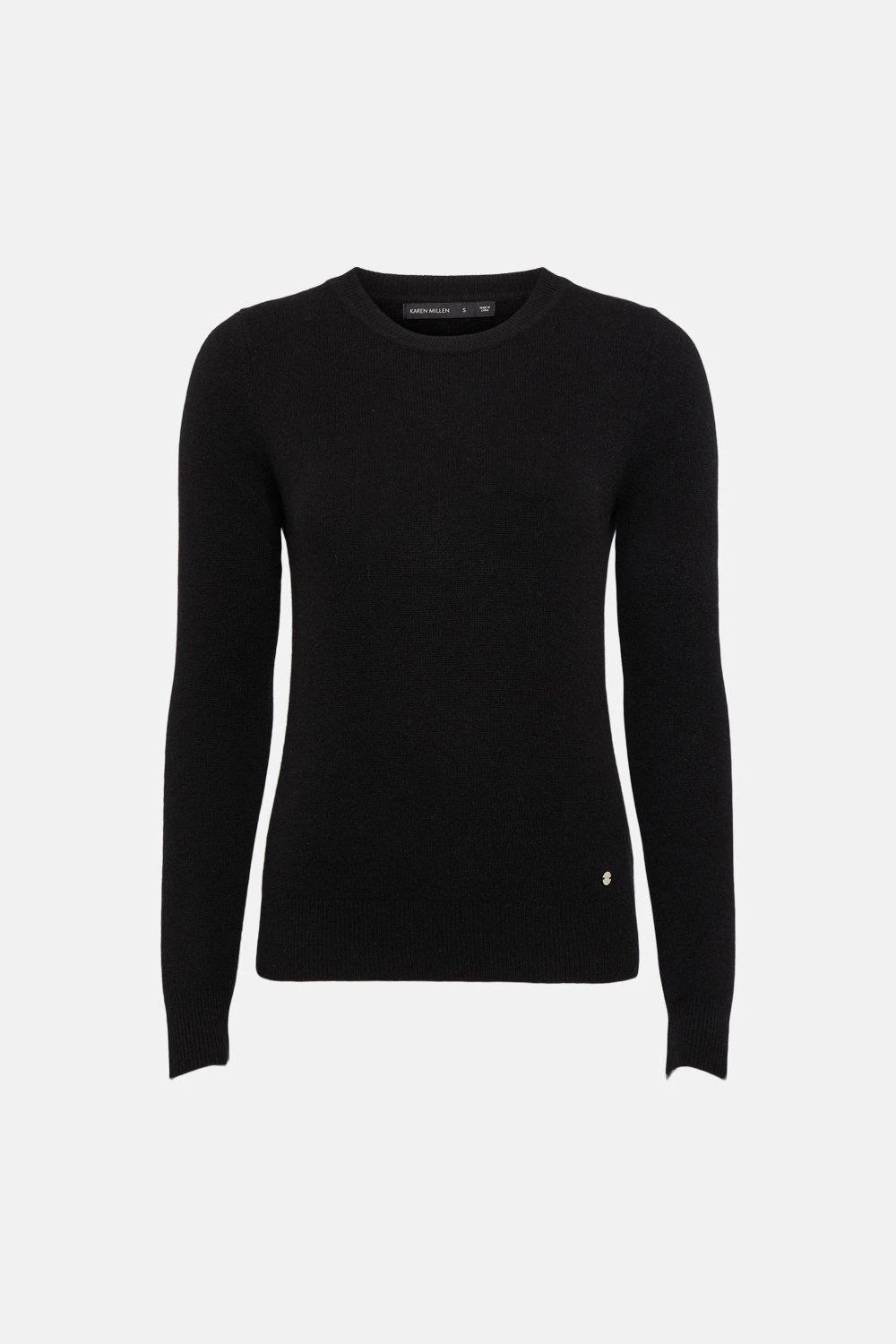 Karen Millen Cashmere Crew Neck Knitted Jumper 3 Karen Millen Cashmere Crew Neck Knitted Jumper