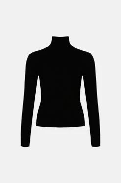 Karen Millen Cashmere Roll Neck -Karen Millen shop black cashmere roll neck 3