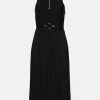 Karen Millen Cinch Waist Pleat Skirt Bandage Knit Midi Dress -Karen Millen shop black cinch waist pleat skirt bandage knit midi dress