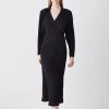 Karen Millen Collared Batwing Midaxi Woven Dress