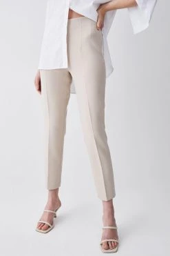 Karen Millen Compact Essential Slim Leg Trouser -Karen Millen shop black compact essential slim leg trouser 3