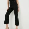Karen Millen Compact Stretch Slim Flare Trouser 2 Karen Millen Compact Stretch Slim Flare Trouser -Karen Millen shop black compact stretch slim flare trouser