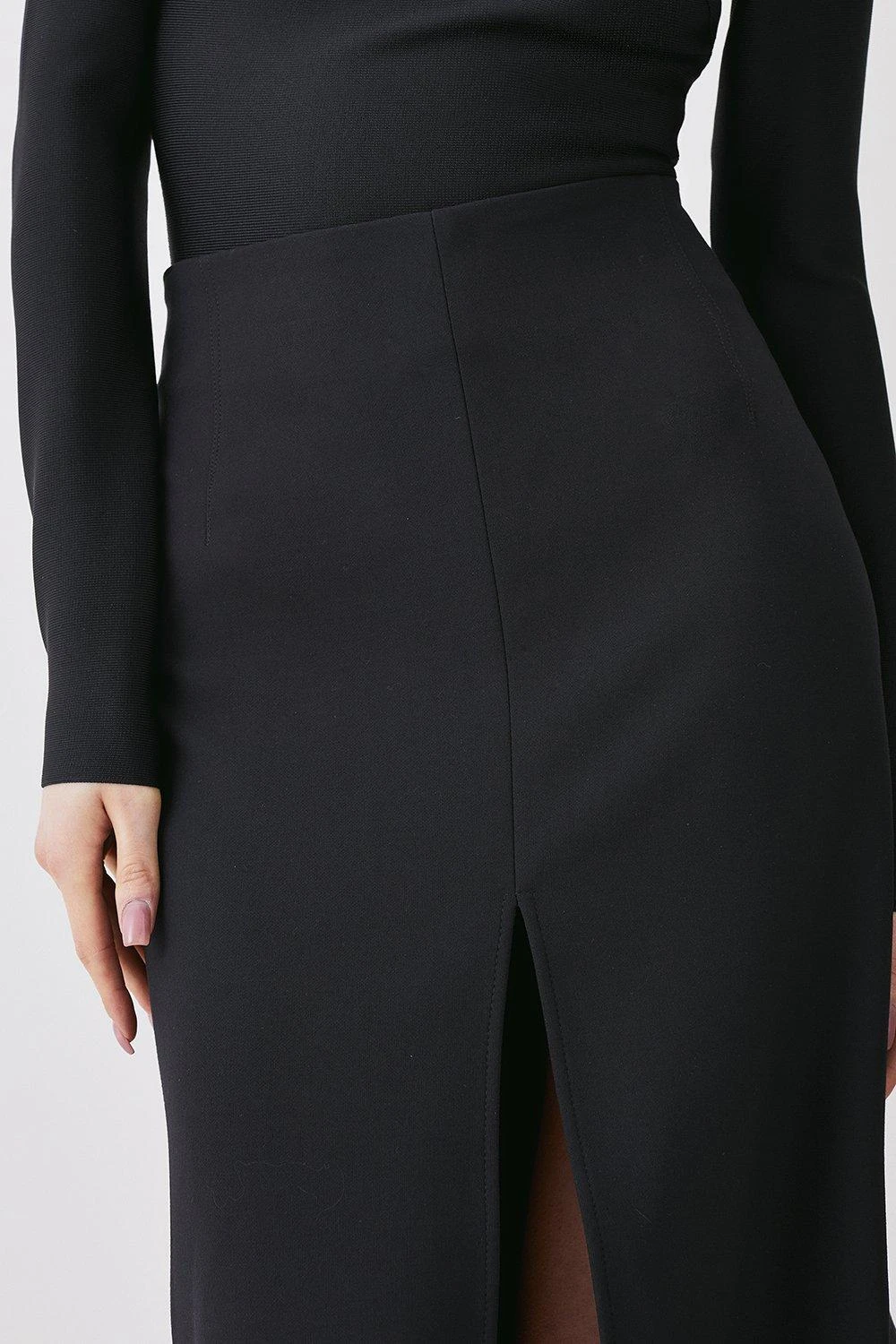 Karen Millen Compact Stretch Split Front Colum Midaxi Skirt 5 Karen Millen Compact Stretch Split Front Colum Midaxi Skirt - Image 3