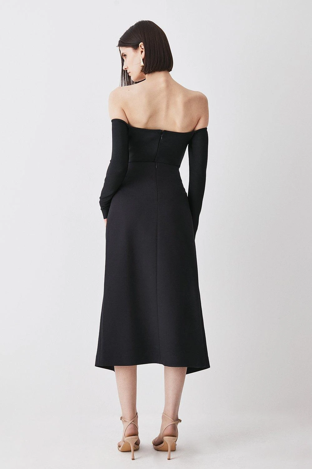 Karen Millen Compact Stretch Split Front Colum Midaxi Skirt 3 Karen Millen Compact Stretch Split Front Colum Midaxi Skirt