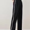 Karen Millen Crystal Fringe Straight Leg Trouser -Karen Millen shop black crystal fringe straight leg trouser