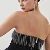 Karen Millen Diamante Fringe Bralet