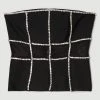 Karen Millen Embellished Mesh Bandage Top -Karen Millen shop black embellished mesh bandage top