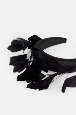 Karen Millen Emily-London Feather And Sinnamay Head Band