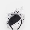 Karen Millen Emily-London Spot Veil Pillbox Hat -Karen Millen shop black emily london spot veil pillbox hat