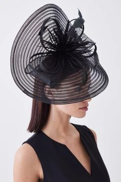 Karen Millen Feather Detail Fascinator