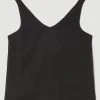 Karen Millen Georgette Woven Cami Top -Karen Millen shop black georgette woven cami top