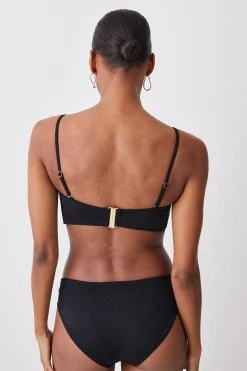Karen Millen Black Gold Trim Bikini Top -Karen Millen shop black gold trim bikini top 4