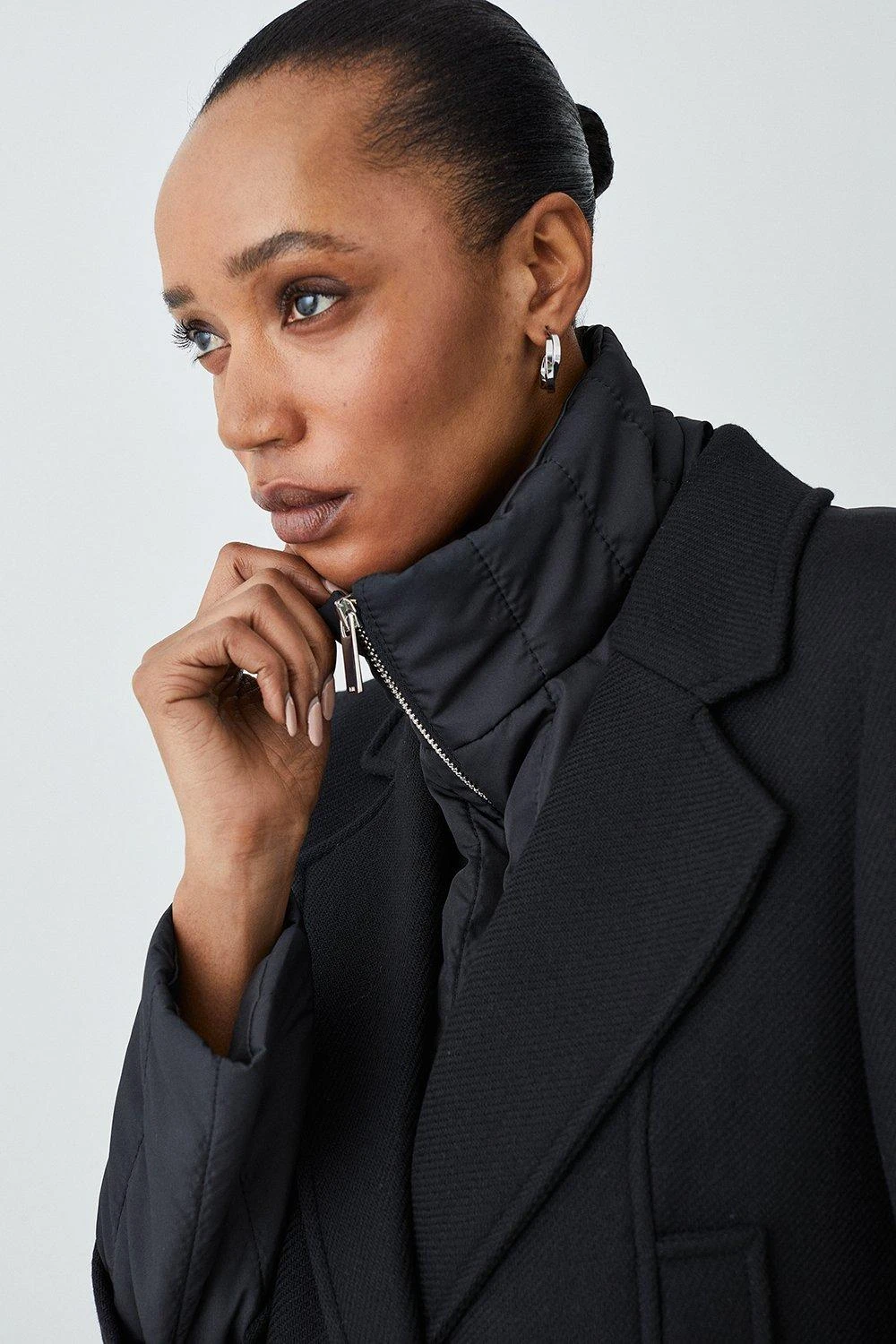 Karen Millen Italian Virgin Wool Hybrid Puffer Coat 7 Karen Millen Italian Virgin Wool Hybrid Puffer Coat - Image 5