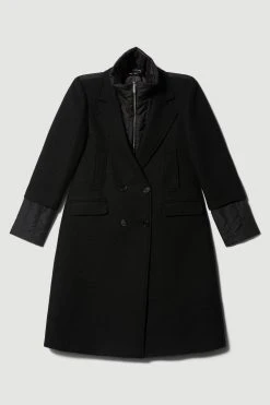 Karen Millen Italian Virgin Wool Hybrid Puffer Coat 13 Karen Millen Italian Virgin Wool Hybrid Puffer Coat -Karen Millen shop black italian virgin wool hybrid puffer coat 5
