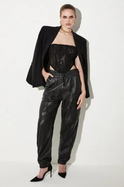 Karen Millen Lace Structured Corset -Karen Millen shop black lace structured corset 3