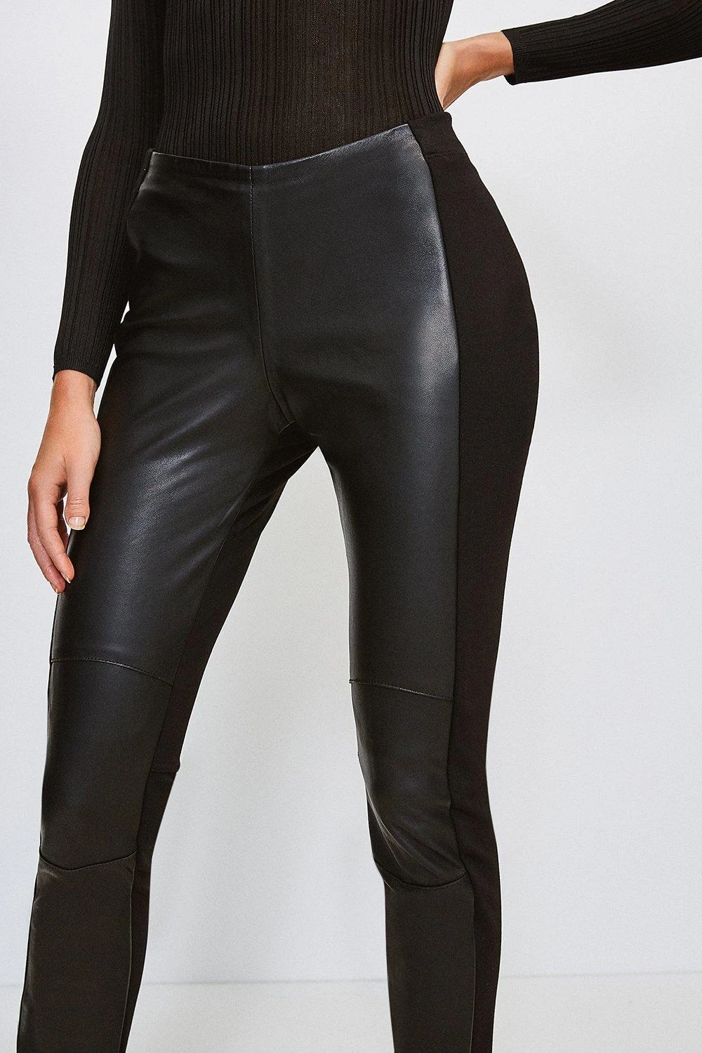 Karen Millen Leather And Ponte Legging 4 Karen Millen Leather And Ponte Legging - Image 2