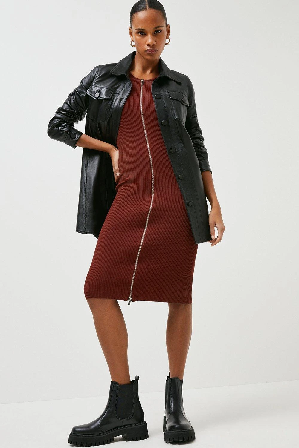 Karen Millen Leather Ankle Chelsea Boot 7 Karen Millen Leather Ankle Chelsea Boot - Image 5