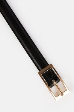 Karen Millen Leather Classic Belt -Karen Millen shop black leather classic belt 3