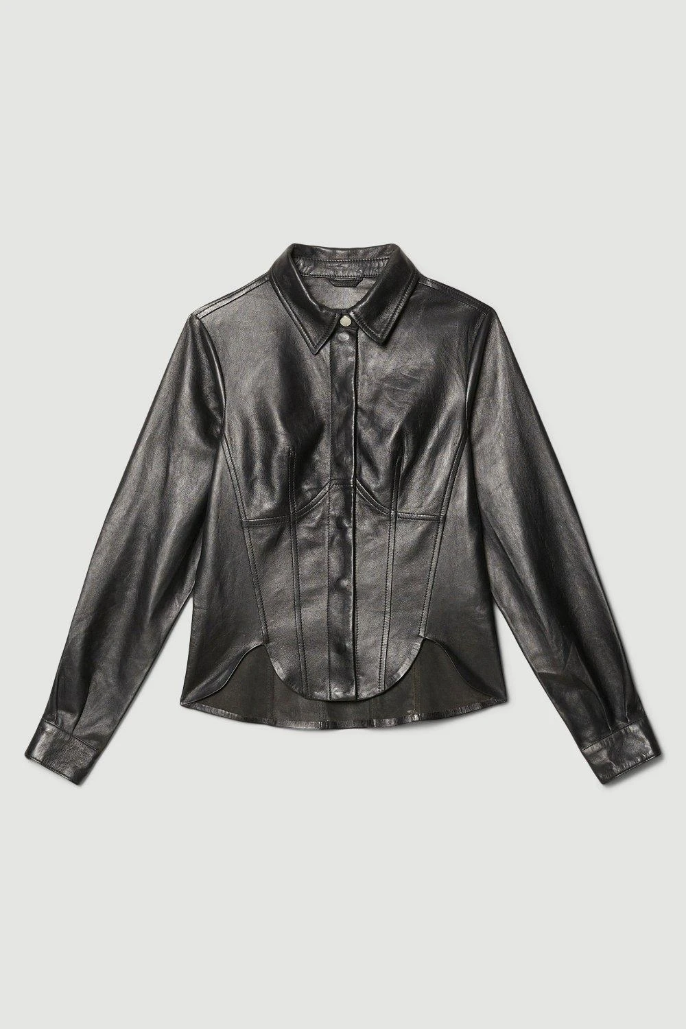 Karen Millen Leather Corset Shirt 7 Karen Millen Leather Corset Shirt - Image 5