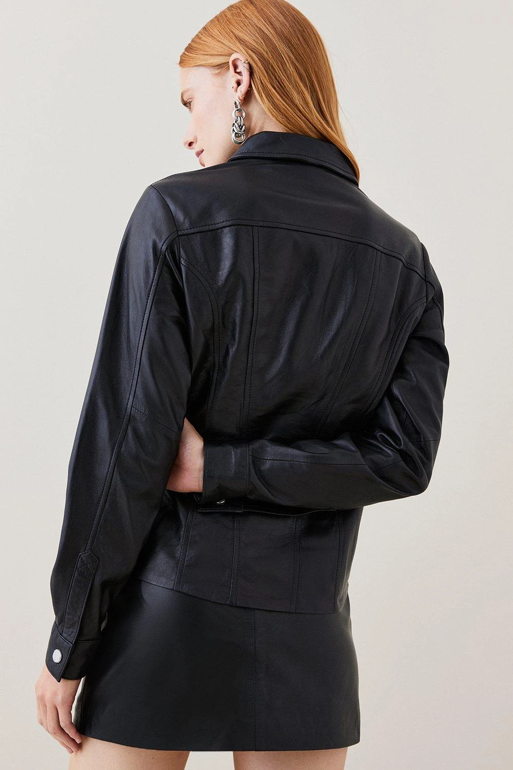 Karen Millen Leather Corset Shirt 8 Karen Millen Leather Corset Shirt - Image 6