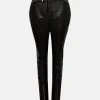 Karen Millen Leather Moto Zip Detail Leather Trouser