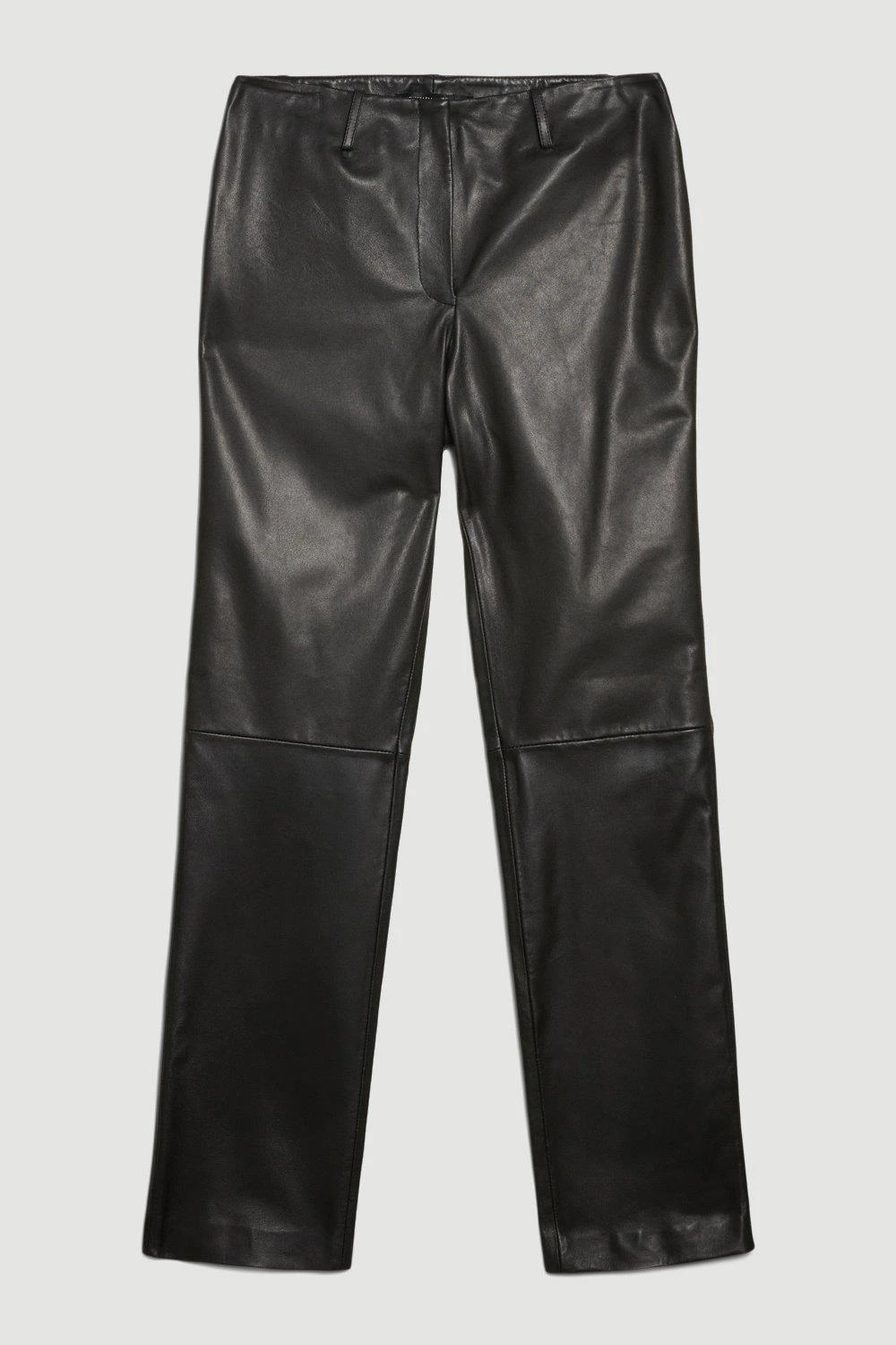 Karen Millen Leather Straight Leg Low Waist Trousers 7 Karen Millen Leather Straight Leg Low Waist Trousers - Image 5