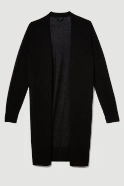 Karen Millen Lightweight Knitted Edge To Edge Longline Cardigan