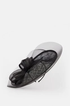 Karen Millen Loop Flower Disc Fascinator -Karen Millen shop black loop flower disc fascinator 1 2