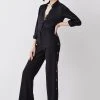 Karen Millen Petite Compact Stretch Eyelet Detail Trouser -Karen Millen shop black petite compact stretch eyelet detail trouser