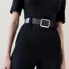 Karen Millen Petite Forever Belted Jumpsuit 1 Karen Millen Petite Forever Belted Jumpsuit -Karen Millen shop black petite forever belted jumpsuit