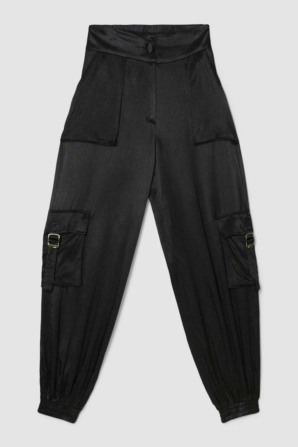 Karen Millen Petite Low Rise Satin Cargo Trouser 7 Karen Millen Petite Low Rise Satin Cargo Trouser - Image 5
