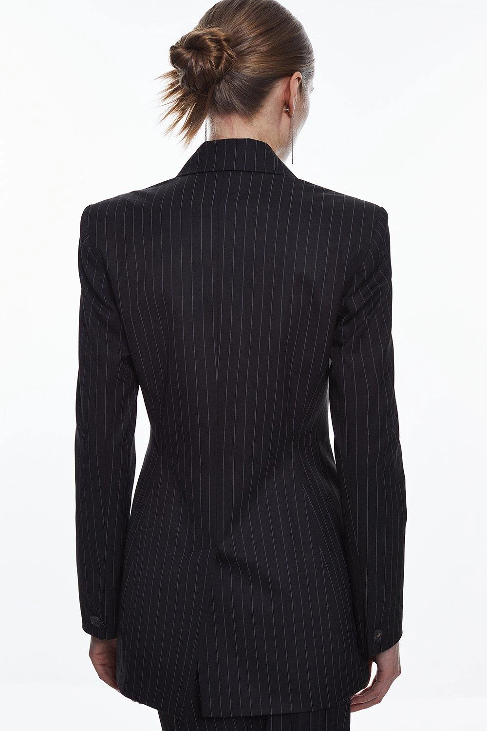 Karen Millen Pinstripe High Break Point Blazer 7 Karen Millen Pinstripe High Break Point Blazer - Image 5