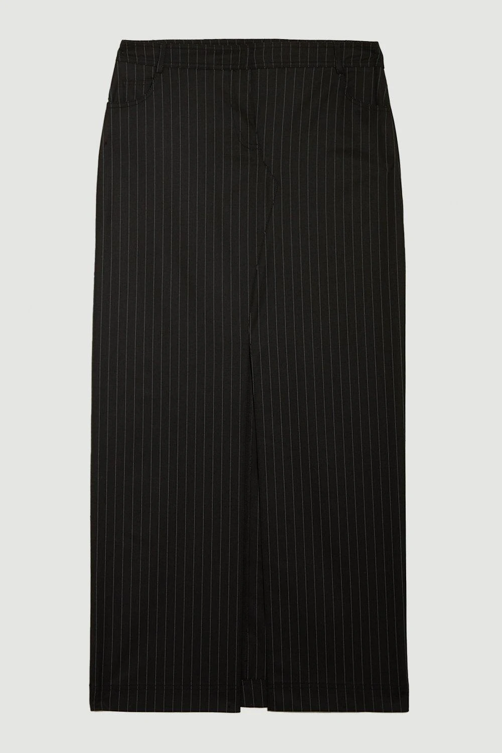 Karen Millen Pinstripe Tab Detail Midaxi Skirt 7 Karen Millen Pinstripe Tab Detail Midaxi Skirt - Image 5