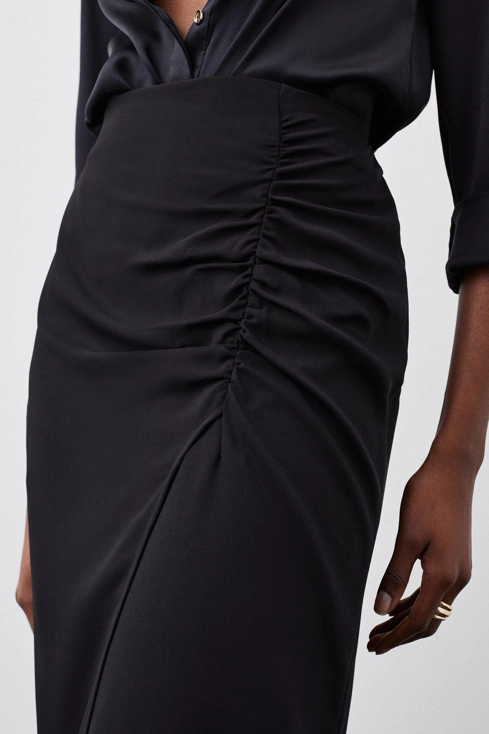 Karen Millen Pleat Detailing Ruched Midaxi Skirt 6 Karen Millen Pleat Detailing Ruched Midaxi Skirt - Image 4