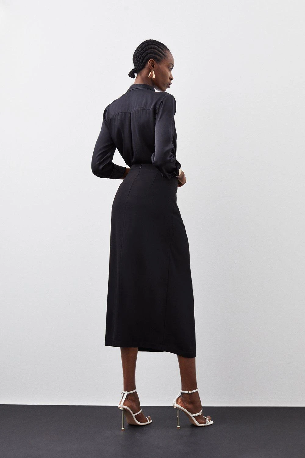 Karen Millen Pleat Detailing Ruched Midaxi Skirt 7 Karen Millen Pleat Detailing Ruched Midaxi Skirt - Image 5