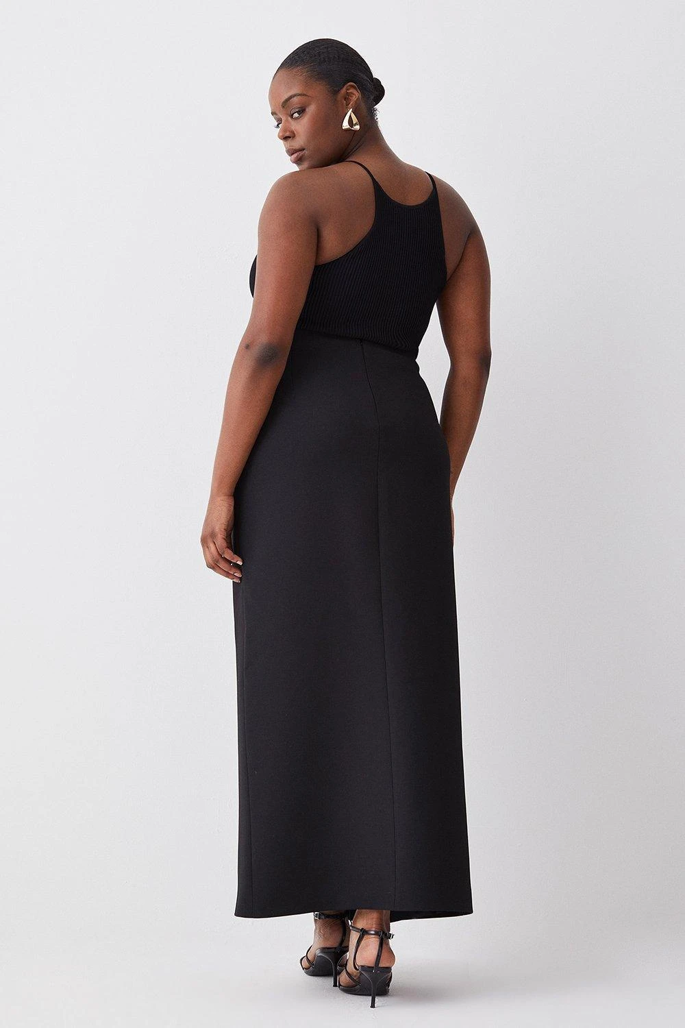 Karen Millen Plus Compact Stretch Wrap Midiaxi Skirt 4 Karen Millen Plus Compact Stretch Wrap Midiaxi Skirt - Image 2